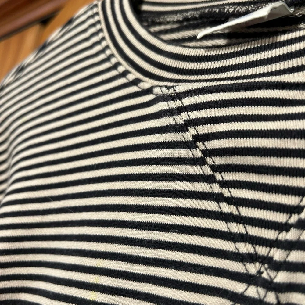 J. Crew Men's Black and White Striped Sweater